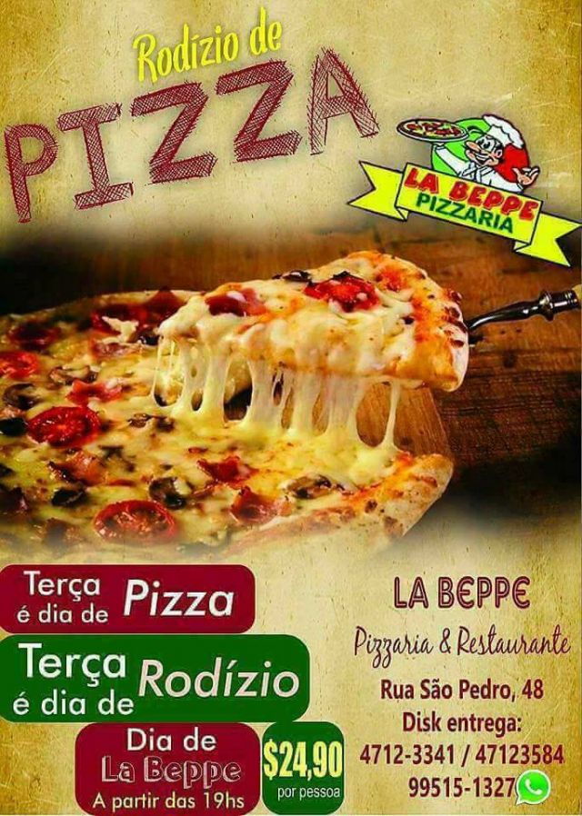 Rodizio de pizza por R$ 24,90 nesta terça-feira em São Roque, confira