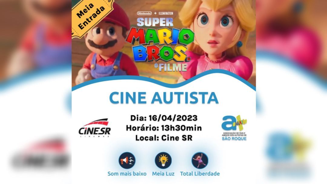 Mario Bros. O Filme” ganha sessão adaptada para autistas no Cine Araújo do  Shopping Taboão - O TABOANENSE