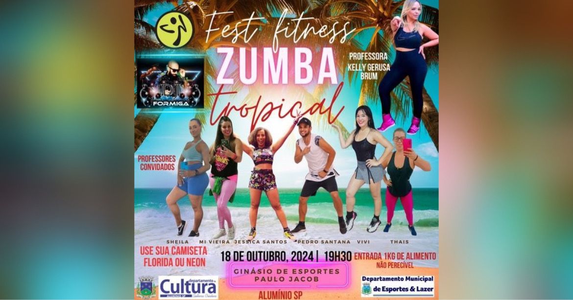 Alumínio realizará aulas de zumba gratuitos