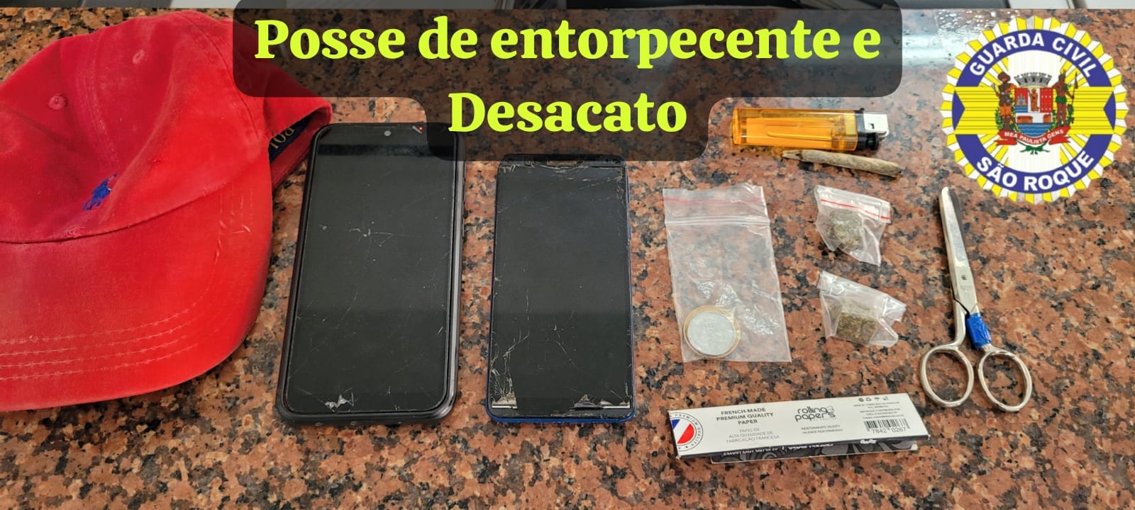 GCM de São Roque apreende dois homens por porte de drogas e desacato