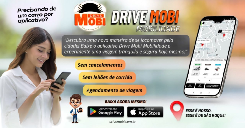 Conheça Drive Mobi em São Roque; carro por aplicativo com agendamento de viagem