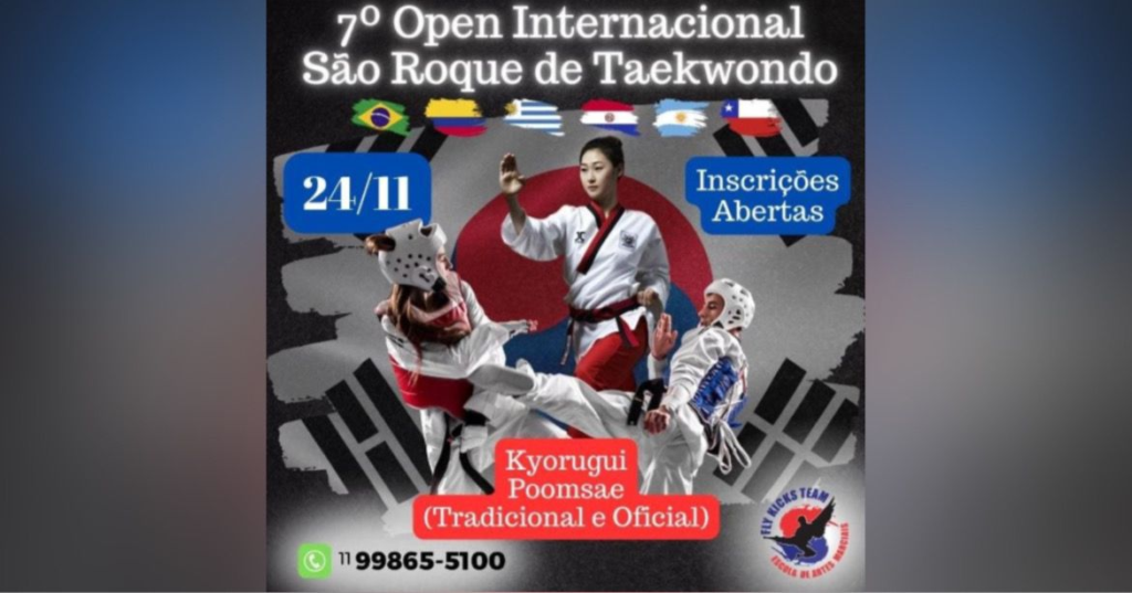 Evento de Taekwondo acontece neste domingo (24), em São Roque