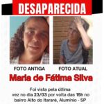 Família pede ajuda para encontrar moradora de Alumínio, Maria de Fátima que está desaparecida