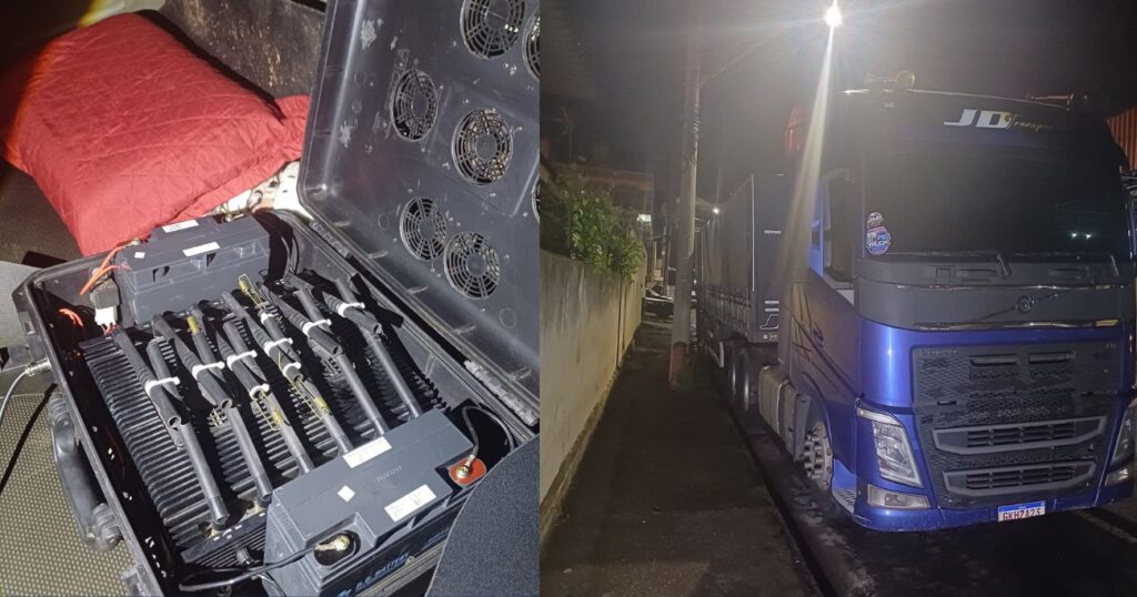 Polícia Militar localiza carreta abandonada e apreende veículos e equipamentos utilizados em crime em Araçariguama 