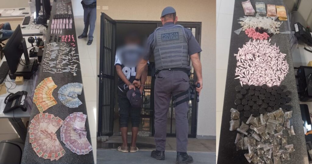 Homem é preso por tráfico de drogas em ação da Polícia Militar em Alumínio