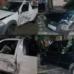 Veículo perde o controle e bate em outros dois que estavam estacionados na área central de São Roque
