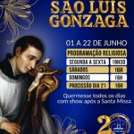 Paróquia São Luís Gonzaga celebra 20 anos com 22 dias de festa e programação especial.